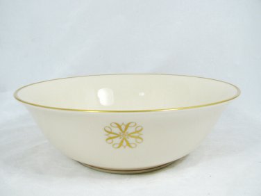 Lenox Ivory For Avon Round Hand Decorated Bowl w/ 14K Gold Fine China 9 1/4"
