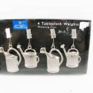 HD Designs Outdoors Stainless Grilling Tablecloth Weights Watering Cans 4 Pcs