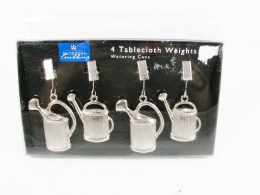 HD Designs Outdoors Stainless Grilling Tablecloth Weights Watering Cans 4 Pcs