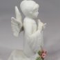 Set of 2 Lefton China Small Kneeling White Angels Figurine Handpainted TWH07975A
