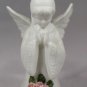 Set of 2 Lefton China Small Kneeling White Angels Figurine Handpainted TWH07975A