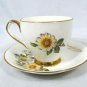 Taylor & Kent  Tea Cup and Saucer Set White Floral Roses Fine China
