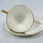 Taylor & Kent  Tea Cup and Saucer Set White Floral Roses Fine China