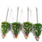 Spode Christmas Tree Set of 4 Canape Forks Cocktail