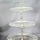 Shannon Crystal by Godinger Fire & Ice Crystal Three Tier Server Trays 21.5