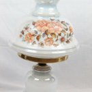 Vintage GWTW Set of 2 Parlor Table Lamps Floral Milk Glass 1-Way Electric 23" Vintage GWTW Set of 2 Parlor Table Lamps Floral Milk Glass 1-Way Electric 23"