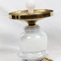 Vintage GWTW Set of 2 Parlor Table Lamps Floral Milk Glass 1-Way Electric 23"