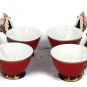 Department 56 Christmas Tea Jolly St Nick Red Ceramic Teapot & 4 Cups 13320