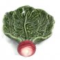 Olfaire Ceramic Green Radish Serving Shallow Bowl Dish 10" Long