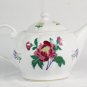 Laura Ashley Parfums Porcelain Lidded Teapot Floral Pattern 32 Oz