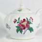 Laura Ashley Parfums Porcelain Lidded Teapot Floral Pattern 32 Oz