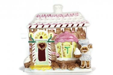 Schmid 1993 Gingerbread Junction Ginger Snap Cookie Jar