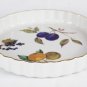 Royal Worcester EVESHAM Porcelain Round Pie Tart Dish Fruit Pattern 8 5/8"