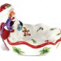 Noble Excellence Signature Home Collection Ceramic Santa Candy Bowl 10"