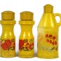 Avon Retro Pennsylvania Dutch Yellow Orange 5 Pieces Patchwork Assorted Bottles