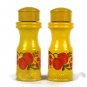 Avon Retro Pennsylvania Dutch Yellow Orange 5 Pieces Patchwork Assorted Bottles