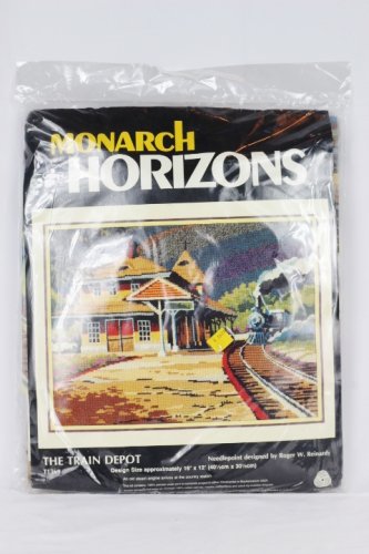 Monarch Horizons The Train Depot Steam Engine Needlepoint Kit T1369
