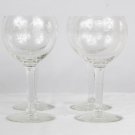 Princess House Heritage Crystal Clear Set of 4 Wine Cocktail Goblets 4Oz