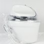 Kitchen Living White Electric Sorbet Frozen Yogurt & Ice Cream Maker 1 Quart