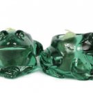 Indiana Glass Lot of 2 Spanish Frog Votive Holder Tea Light Heavy Paperweight 5