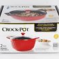 Sunbeam Crock Pot Red Non Electric Non Stick Ceramic Casserole With Lid 3 Qt