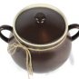 Parini Dark Brown Ceramic Handled Chili Pot w/ Lid 5 Quart
