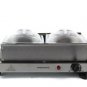 Ovente Electric Stainless Steel Double Warming Tray Buffet Server FW152S