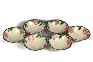 Franciscan Earthenware Set of 6 Round Desert Rose Small Fruit/Dessert Bowl 6"