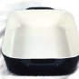 SWEEJAR Blue Rectangular Ceramic Glazed Baking Dish Hollow Handles 13"