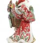 Fitz & Floyd Classics Santa & Deer Bird Basket Enchanted Holiday Pitcher 12.5"