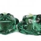 Indiana Glass Lot of 2 Spanish Frog Votive Holder Tea Light Heavy Paperweight 5 Indiana Glass Lot of 2 Spanish Frog Votive Holder Tea Light Heavy Paperweight 5