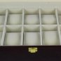 Songmics Reddish Brown Wooden 12 Slot Watch Box Organizer Display Case 12"