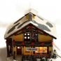 St Nicholas Square Ski Chalet Hand Painted House Building Porcelain Illuminated
