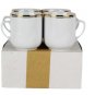Southington by Baum  Set of 4 Coffee Mugs Jasmine White Gold Fine China 8 Oz