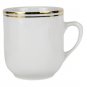 Southington by Baum  Set of 4 Coffee Mugs Jasmine White Gold Fine China 8 Oz
