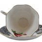 Royal Albert Senorita Black Lace & Rose Teacup and Saucer Set Bone China England