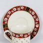 Charlton Hall by Kobe Poinsettia 8 Piece Porcelain Cup & Saucer Set