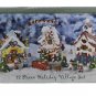 Elements 12 Piece Ceramic Holiday Christmas Village Set Illuminated