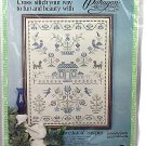 Paragon 1974 Needlecraft American Sampler House Birds Plants Cross Stitch Kit