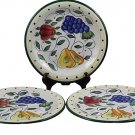 Bella Casa by Ganz Set of 3 Dinner Plates Fruit Design Handpainted Ceramic 10.5" Bella Casa by Ganz Set of 3 Dinner Plates Fruit Design Handpainted Ceramic 10.5"