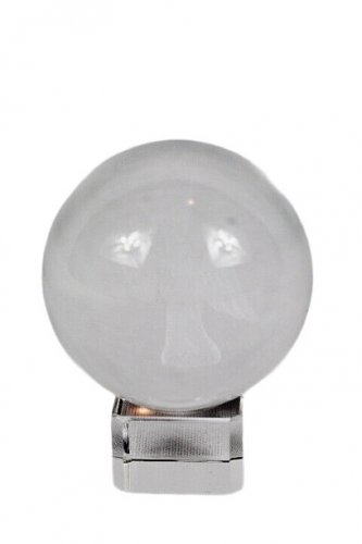 Guardian Angel Miniature 3D Round Figurine Ball with Square Glass Stand
