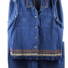 Stonebridge Blue Denim Women's 2 Piece Sleeveless Top and Long Skirt 1X 027