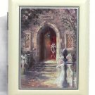 Dayspring White Wood Lined Wedding Keepsake Trinket Treasure Box Hinged 52034