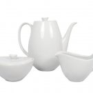 James Chatelaine Teapot Sugar Bowl Creamer China Set Snow White Bavaria Germany