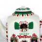 Mr Christmas Animated Musical Holiday Tea Time Ceramic Peppermint Teapot 9"