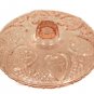 Vintage Kig Malaysia Pink Depression Glass Candy Nut Dish Lidded Rose & Heart