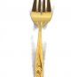 Community Set of Serving Fork & Spoon Golden Lasting Rose Electroplate