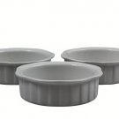 Dean Jacobs Set of 3 White Creme Brulee Porcelain Ramekins 5 1/2 Oz