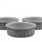 Dean Jacobs Set of 3 White Creme Brulee Porcelain Ramekins 5 1/2 Oz