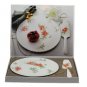 Mikasa Bone China Poinsettia 82097 Cake Plate & Server Set w/ Original Box
